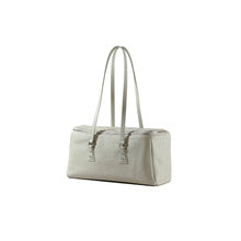 2167 solid gray boston handbag