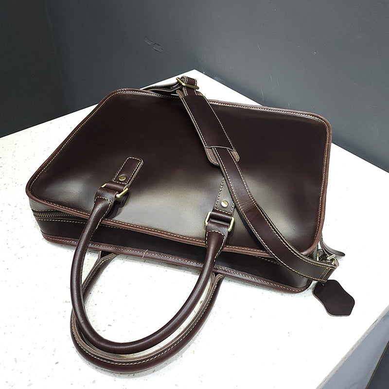 2367 calf skin casual briefcase