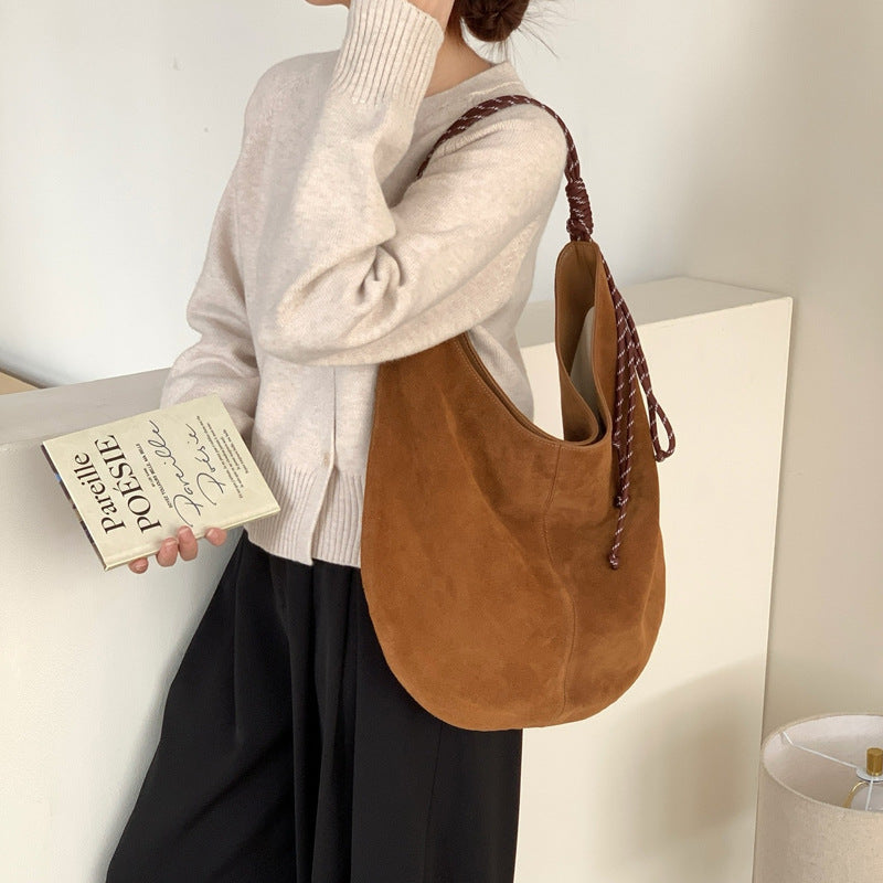 1815 suede leather large shopping totes