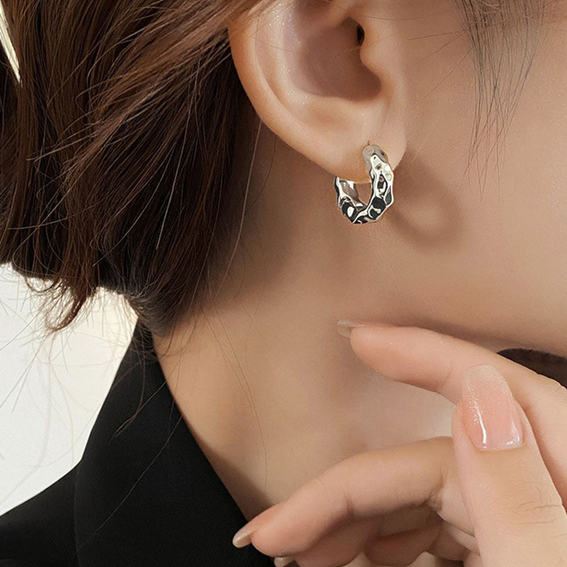 1352 925 sterling silver hoop earring