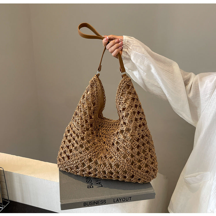 2287 paper woven beach bag