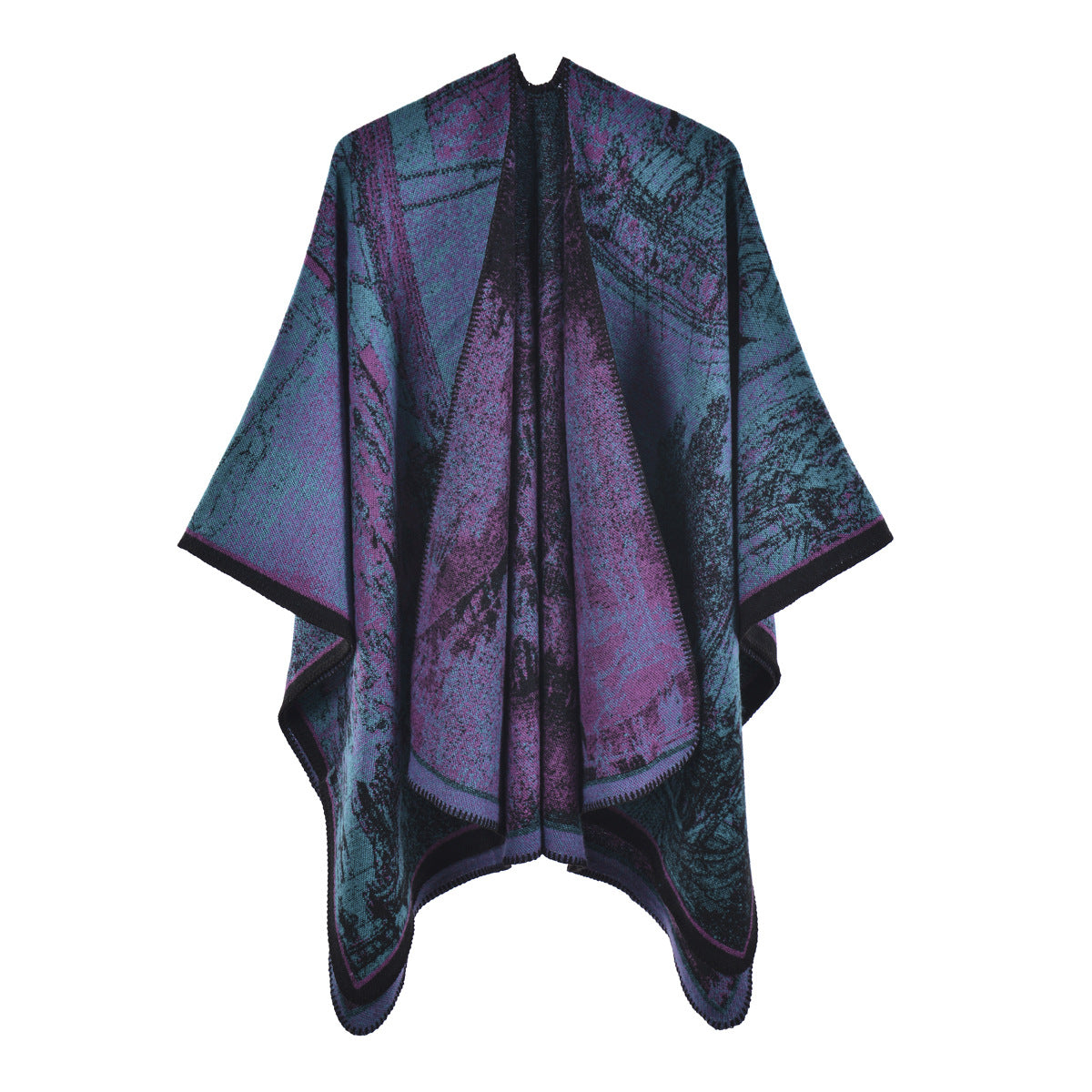1136 imitation cashmere cape double shawl