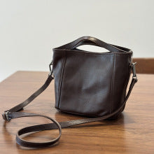 2832 genuine leather women bucket bag