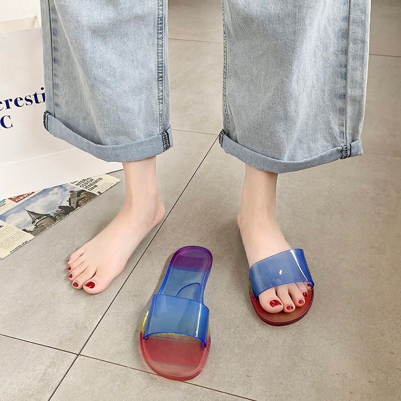 1302 fashion summer transparent slide