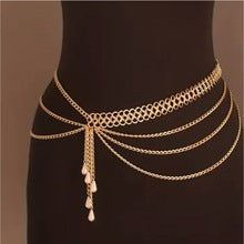 2176 women chain pearl belt