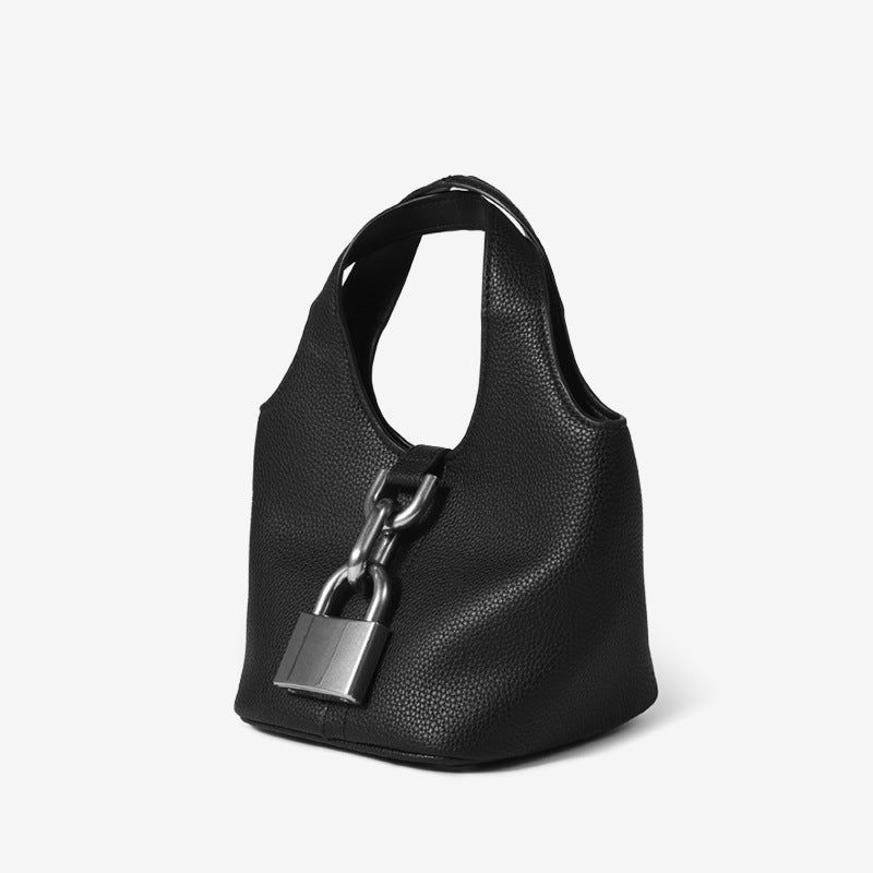 1771 small lock basket handbag