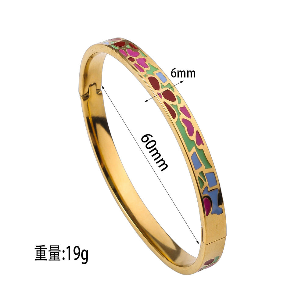 1113 enamel stainless bracelet