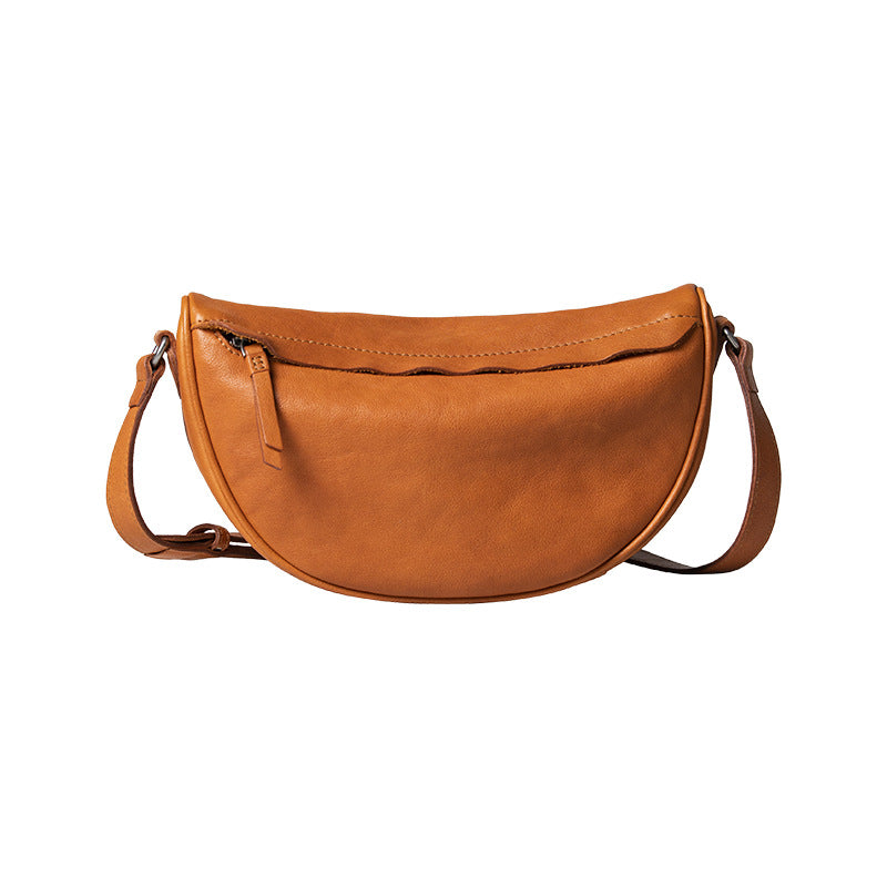 1945 cowhide half moon crossbody bag