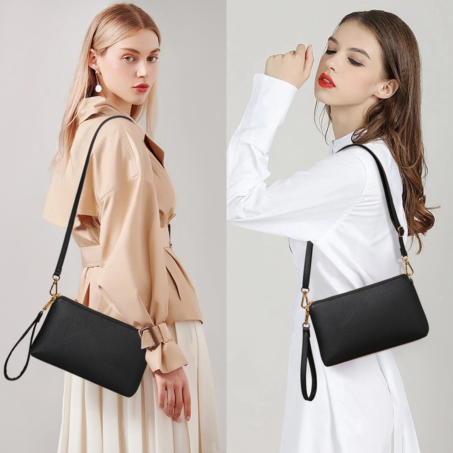 256 solid small flap crossbody bag