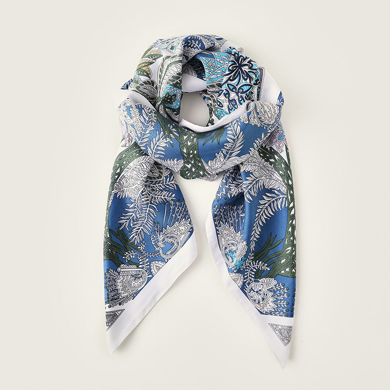 2150 print square silk scarf