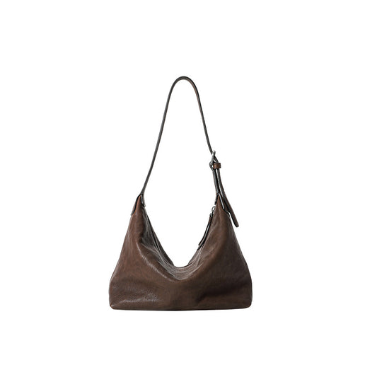 1636 Casual leather large hobo bag for women