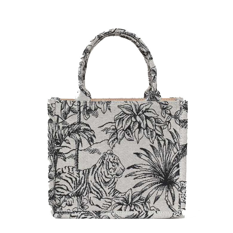 1906 canvas embroidery handbag