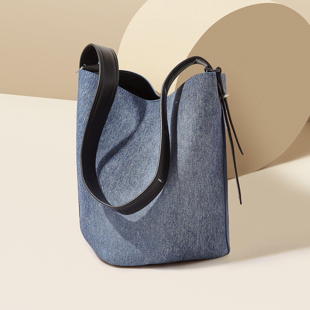2153 denim bucket handbag