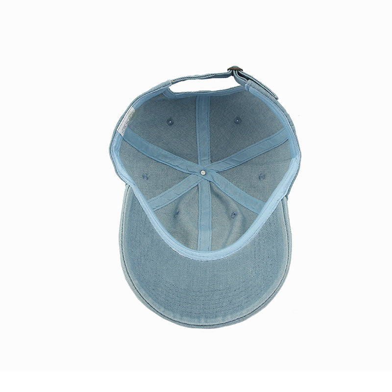 1293 plain denim baseball cap