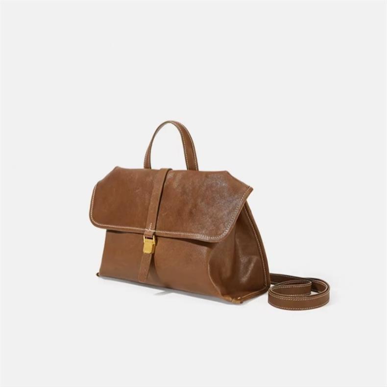 1621 genuine leather vintage messenger bag