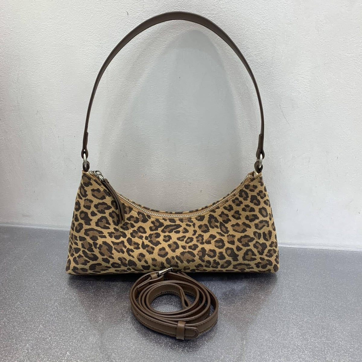 1687 leopard pattern women shoulder bag