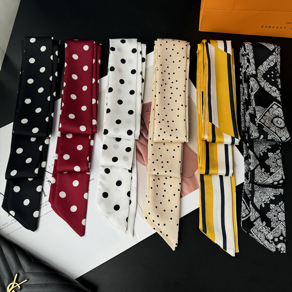 1908 leopard ribbon neck tie