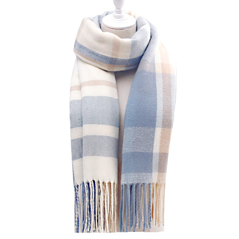 1836 plaid cashmere women scarf