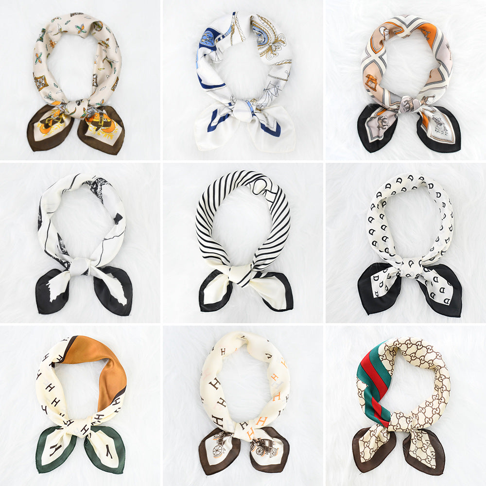 1828 square silk scarf hair accessories