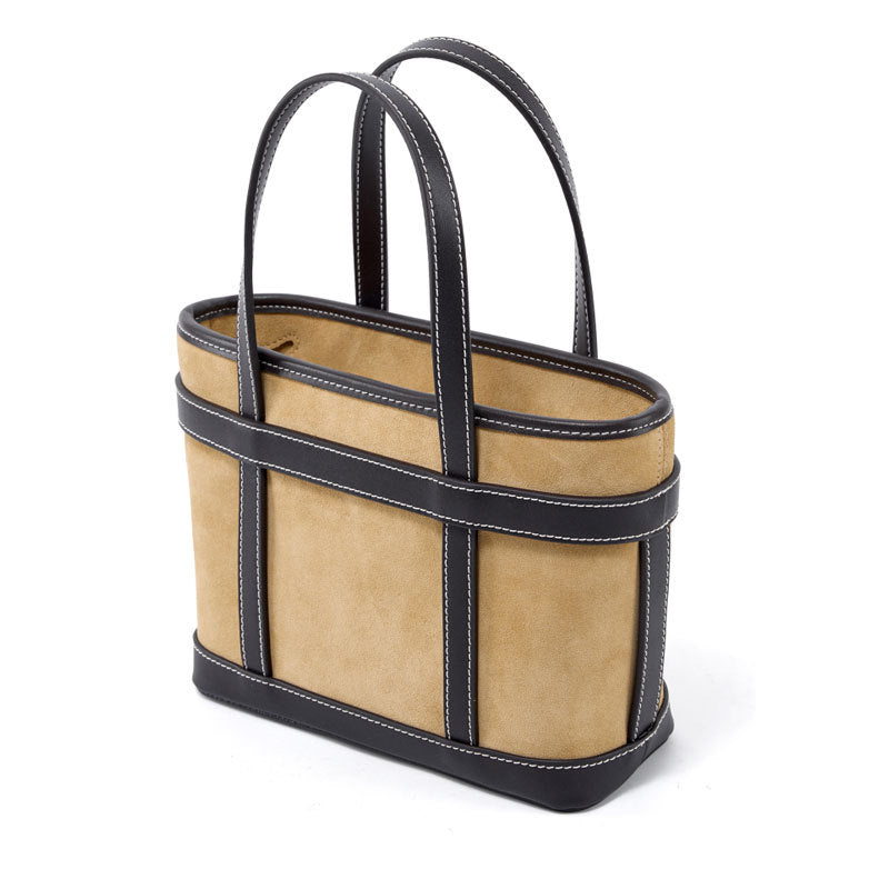 1657 suede leather large shopping bag