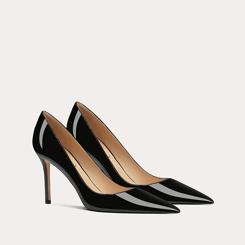 2395 women leather high heel pumps