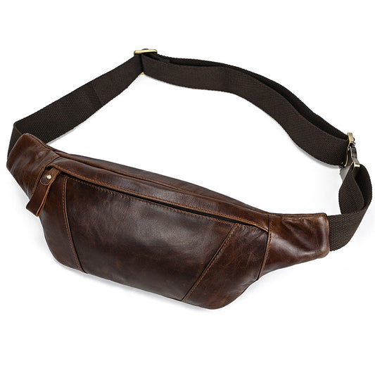 1724 genuine leather men belt fanny pack