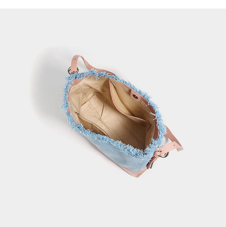 1647 large denim shoulder bag