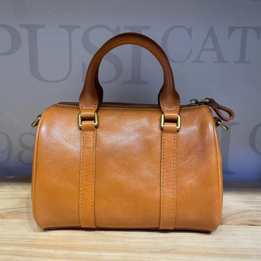 1716 high-end genuine leather women boston handbag