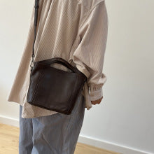 2832 genuine leather women bucket bag