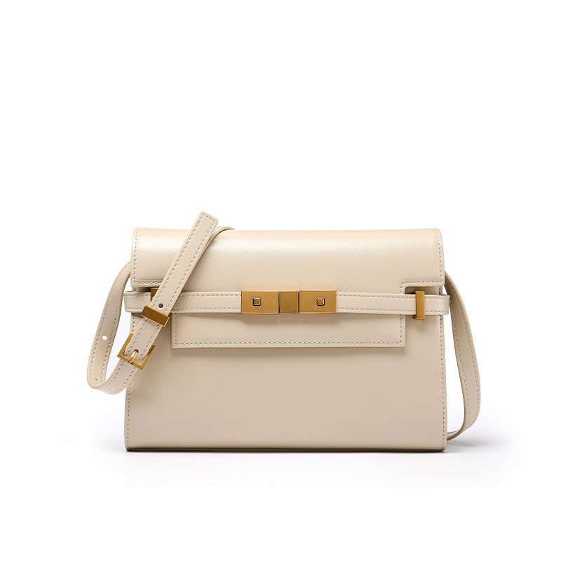 313 genuine leather solid crossbody bag