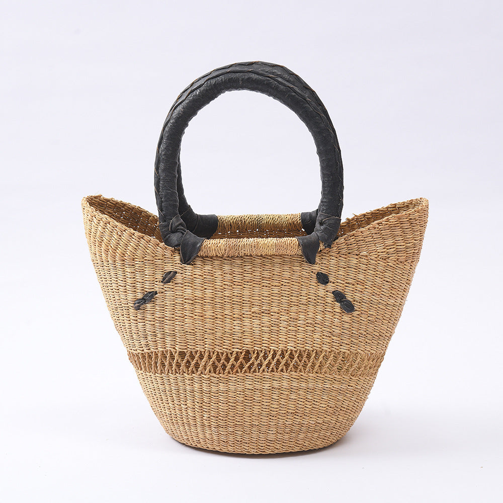 2341 woven handmade basket beach bag