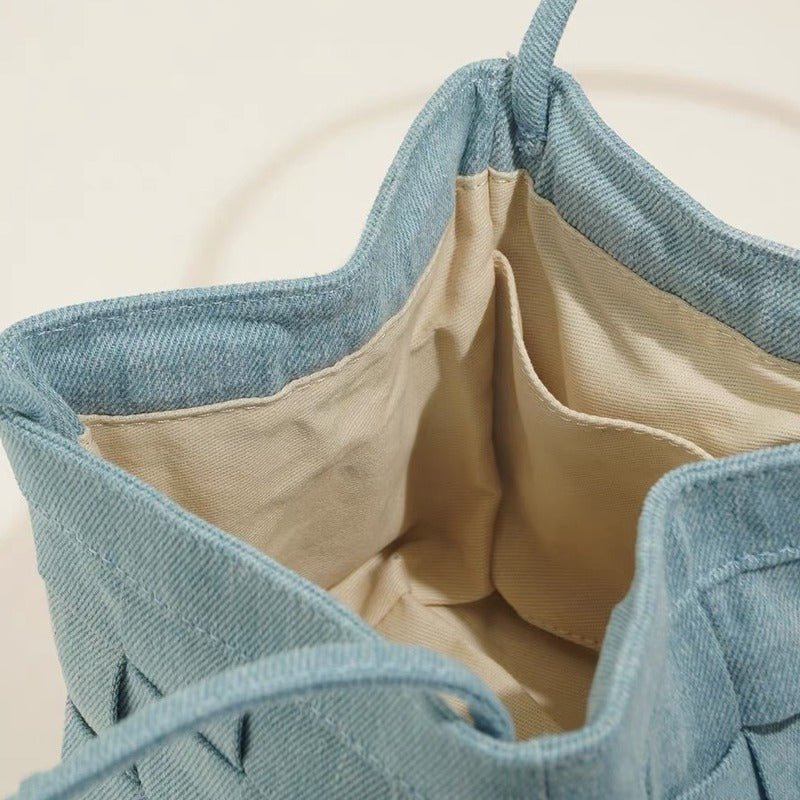 2103 denim bucket handbag