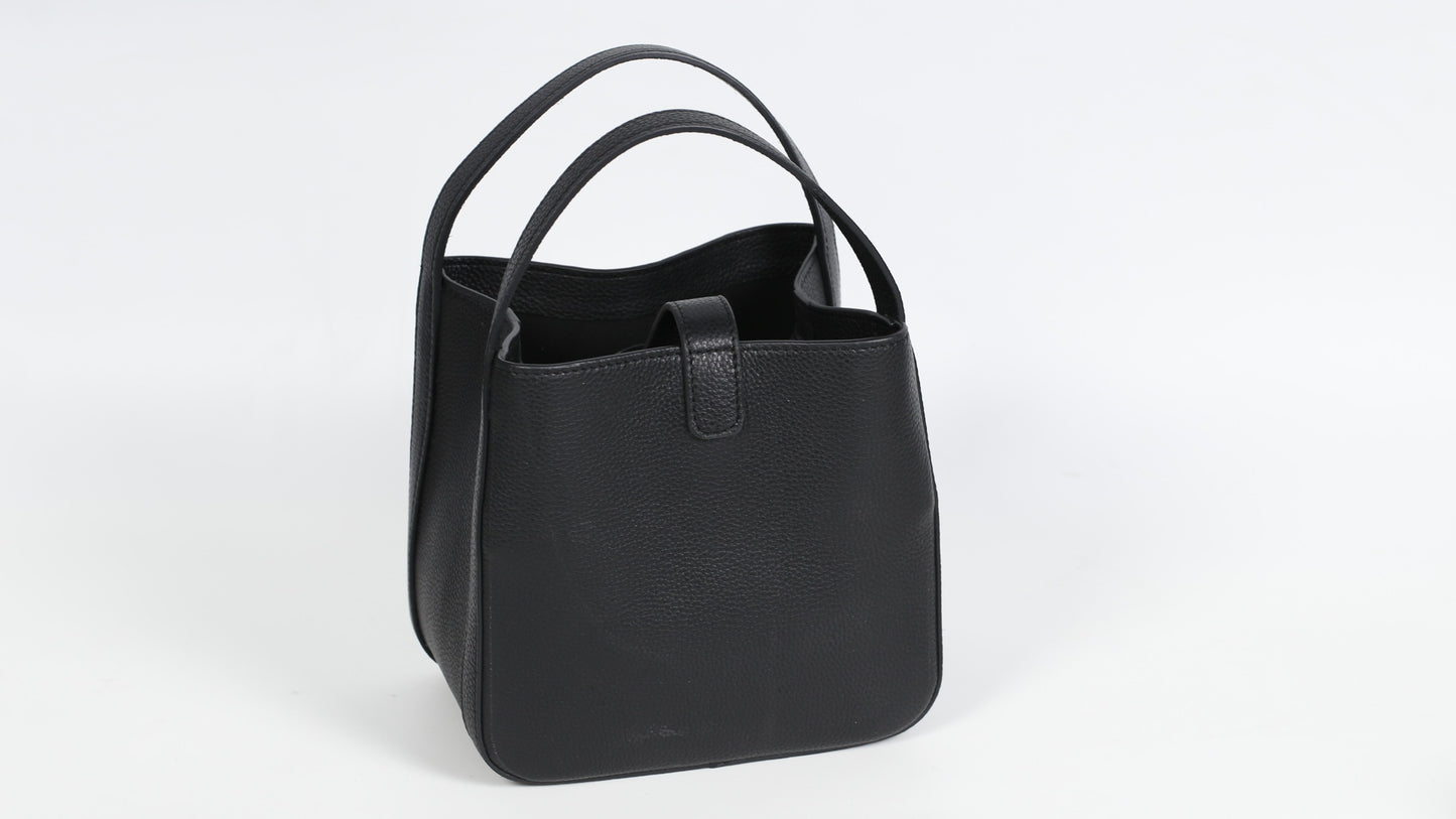 1226 cowhide leather soft bucket bag
