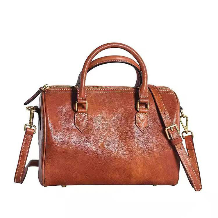 1916 leather boston handbag