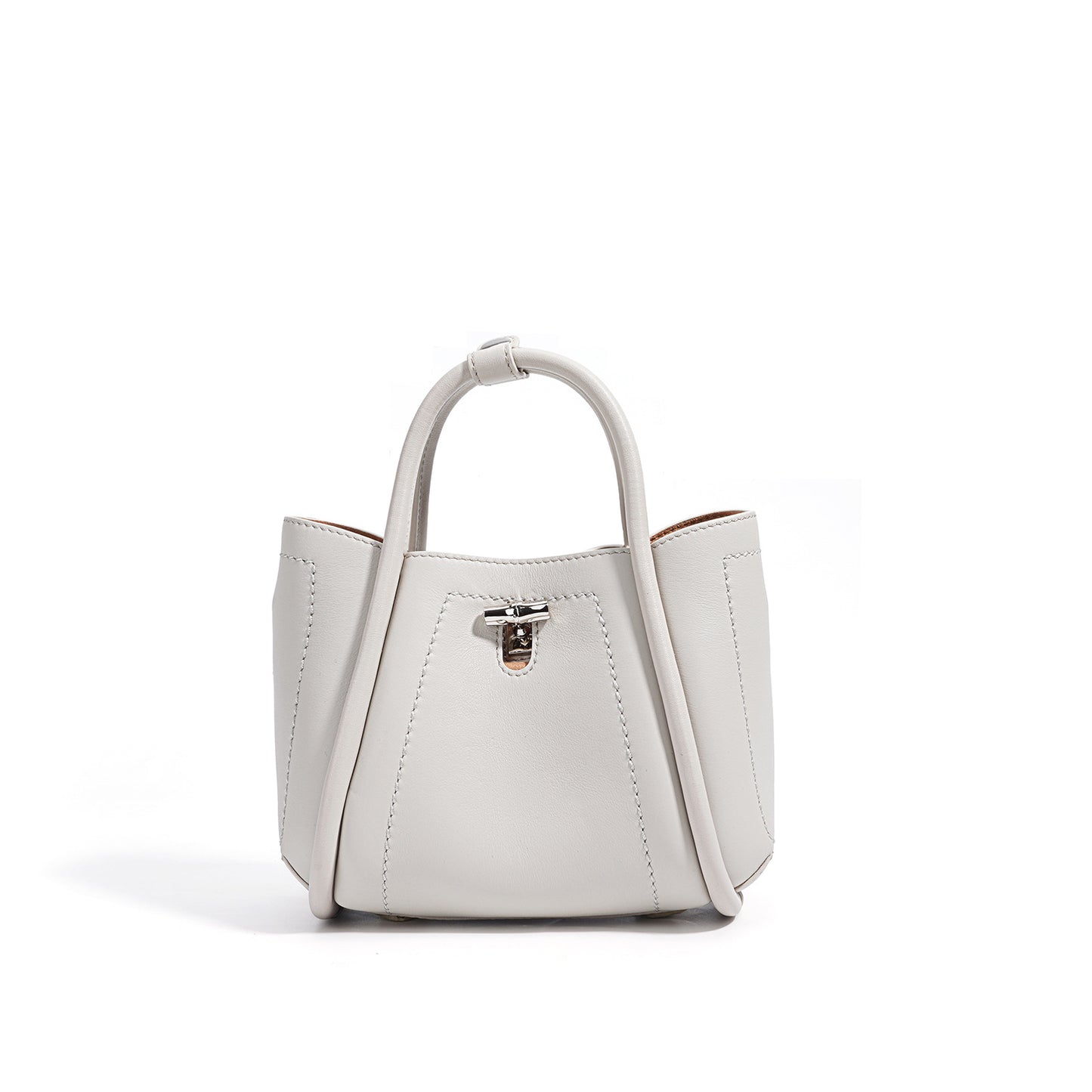 2328 cowhide leather small handbag