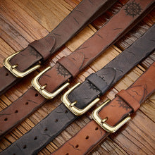 1073 copper buckle men's belt