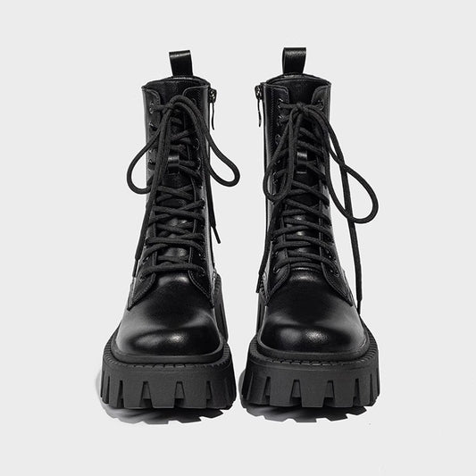 1766 lace up casual ankle boots chunky heel