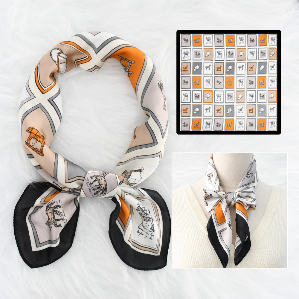 1828 square silk scarf hair accessories