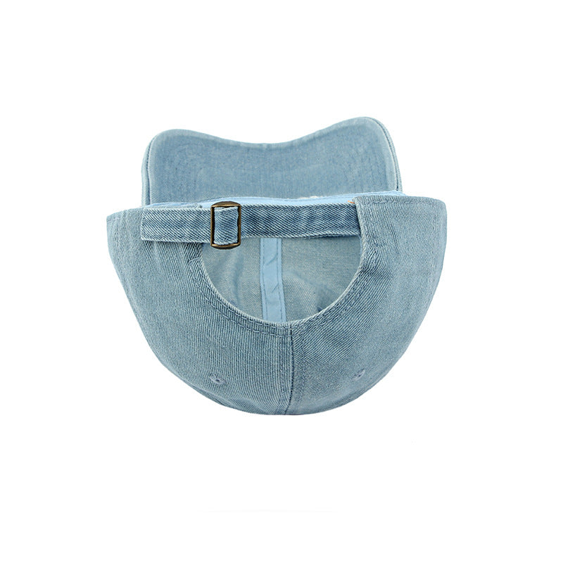 1293 plain denim baseball cap