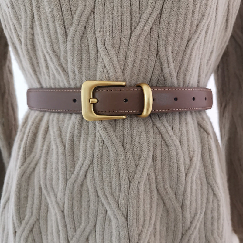 737 alloy women leather belt