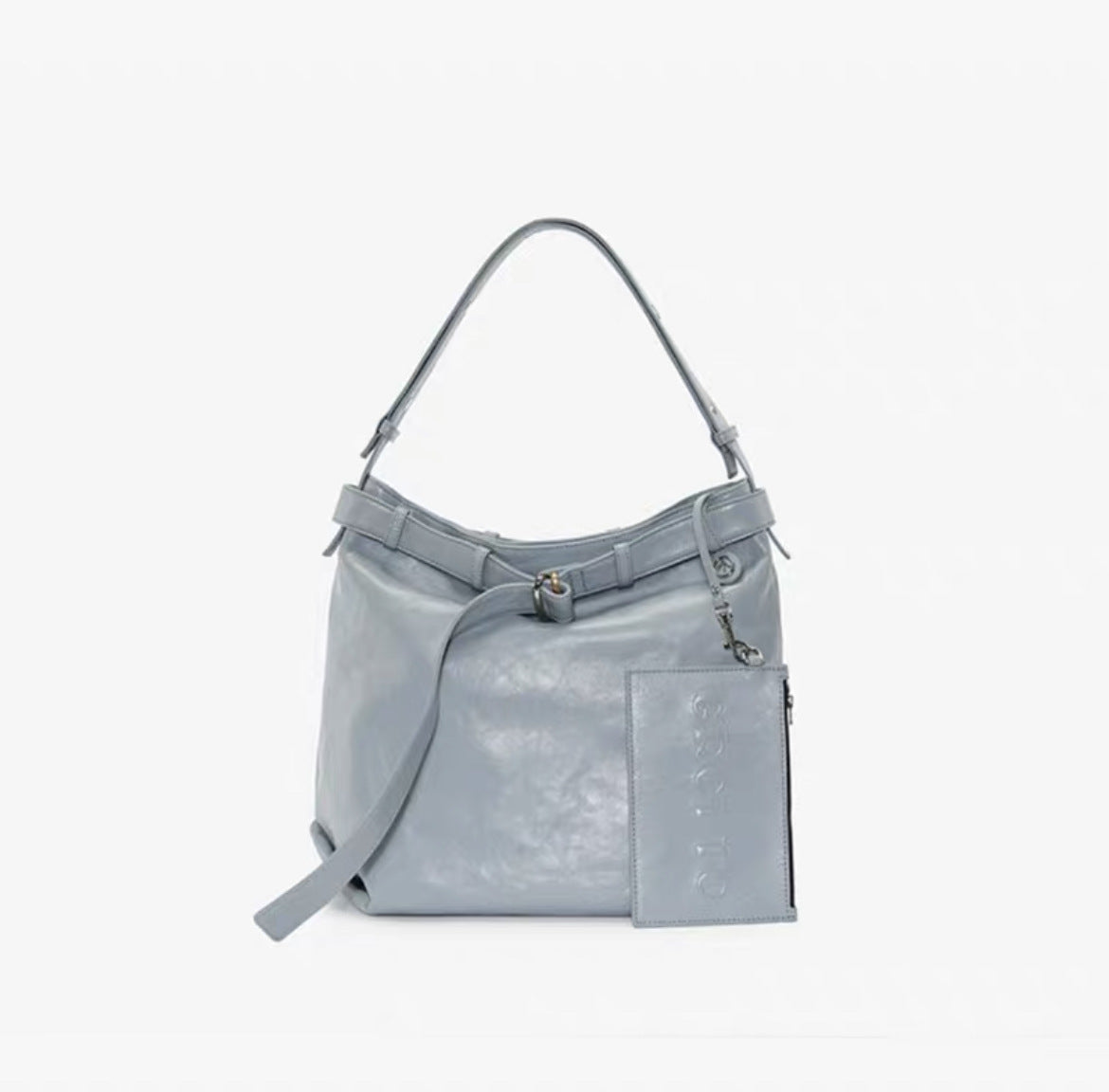 1893 leather hobo shoulder bag