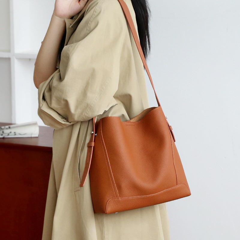 625 niche style women leather shoulder bag
