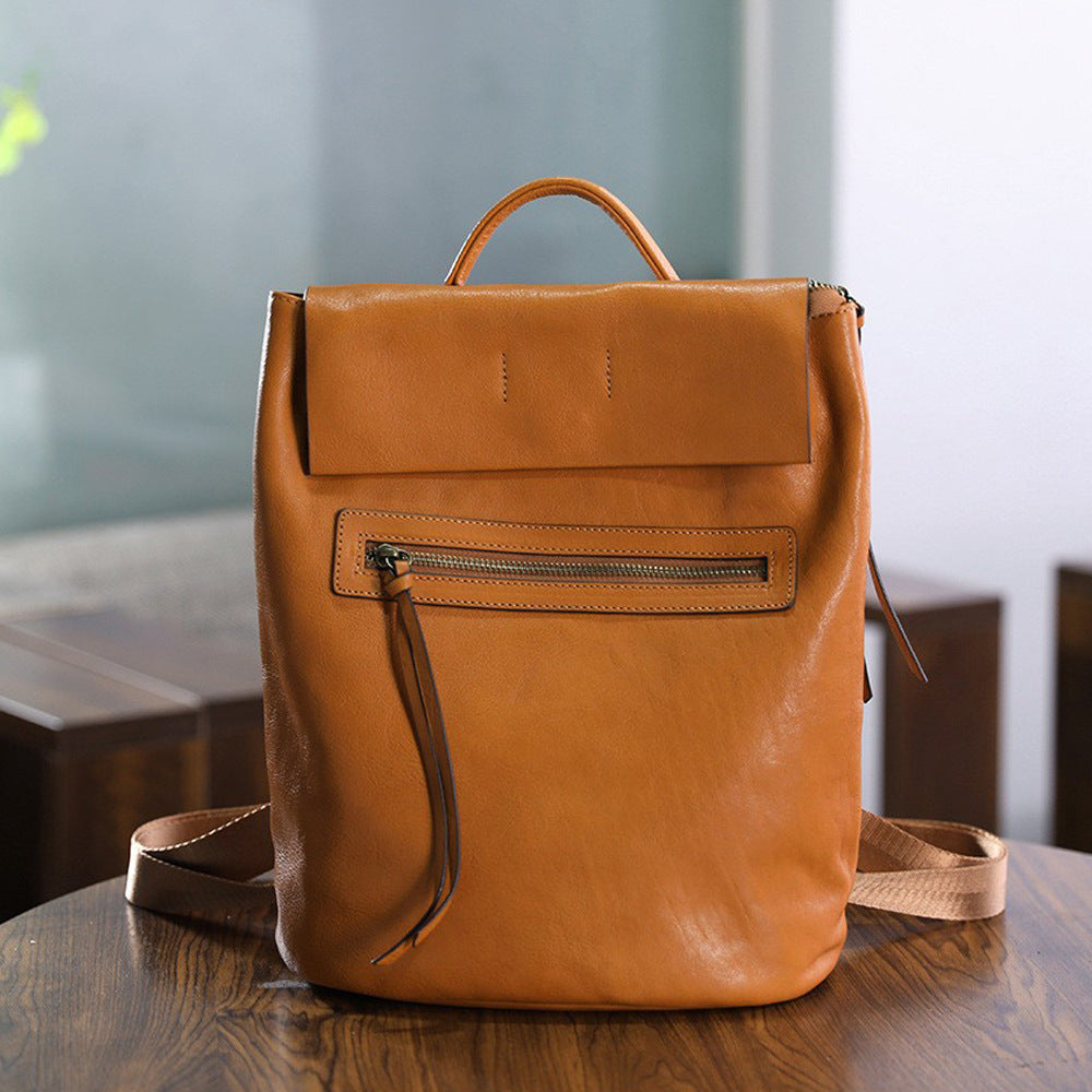 1898 vintage leisure leather backpack