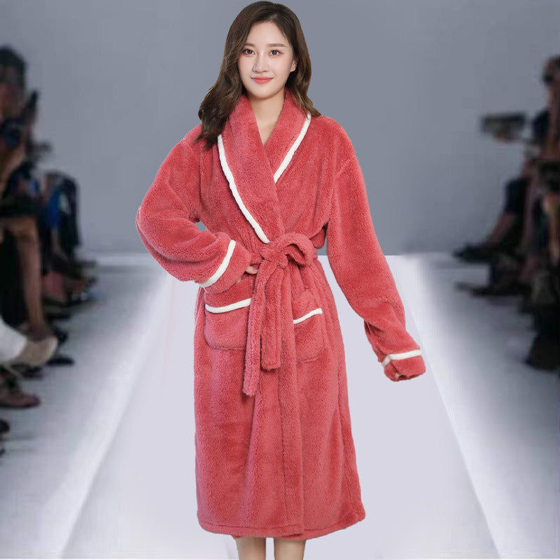 VR1 coral fleece robe