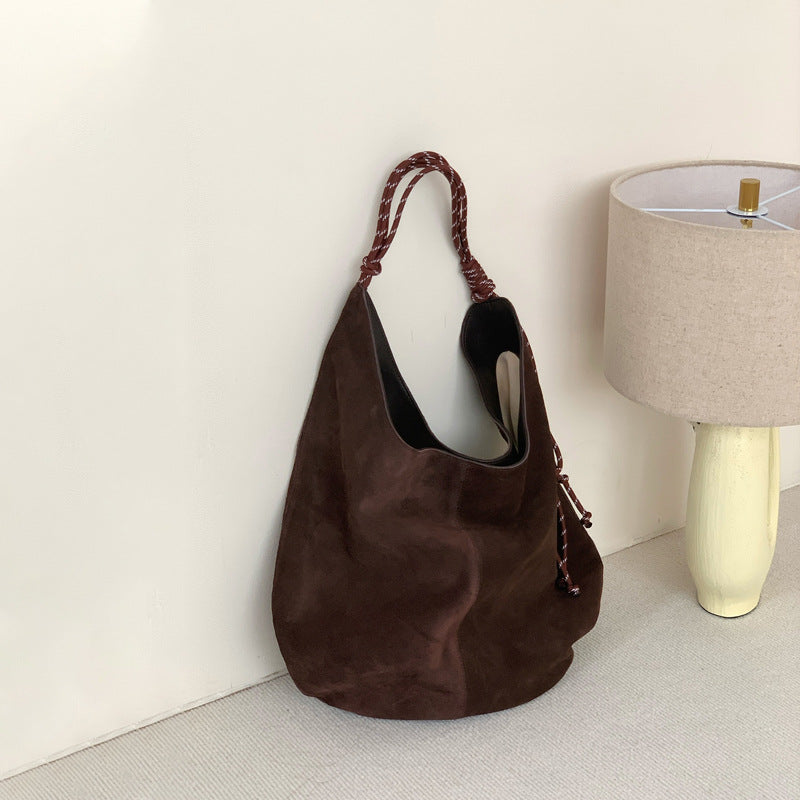 1815 suede leather large shopping totes