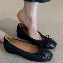 2629 lambskin bowknot flats