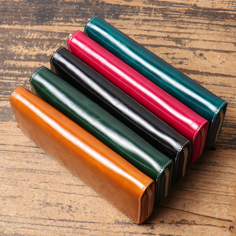 222 leather zip wallet