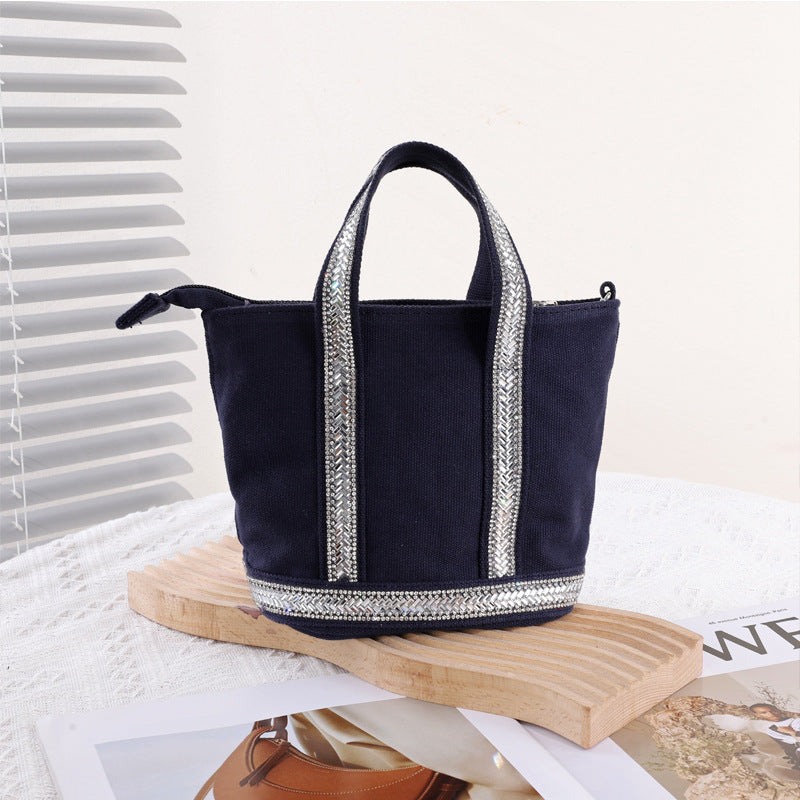 1541 bling large canvas handbag