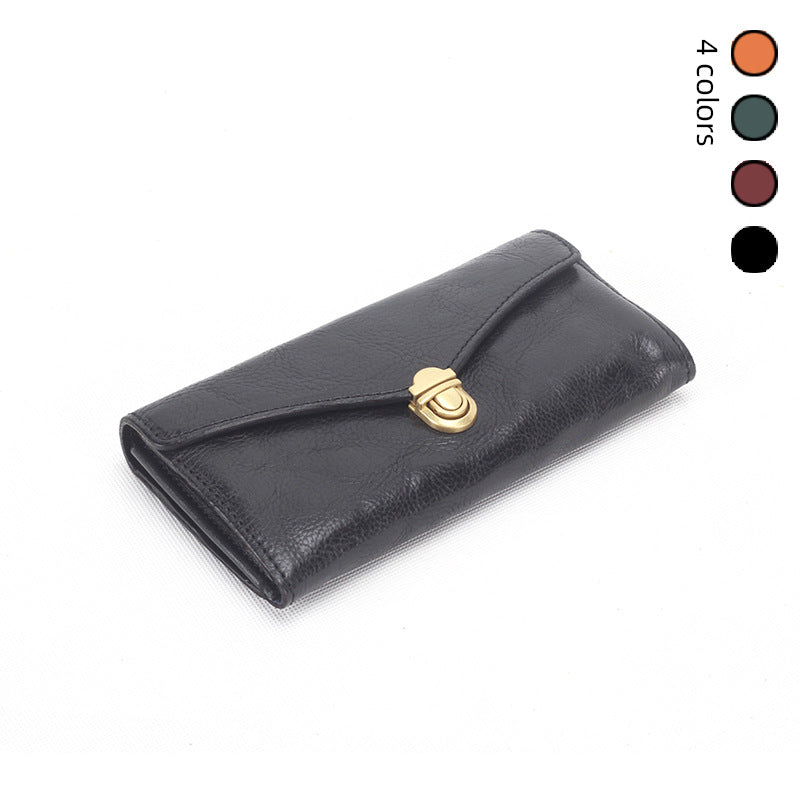 300 clasp leather purse