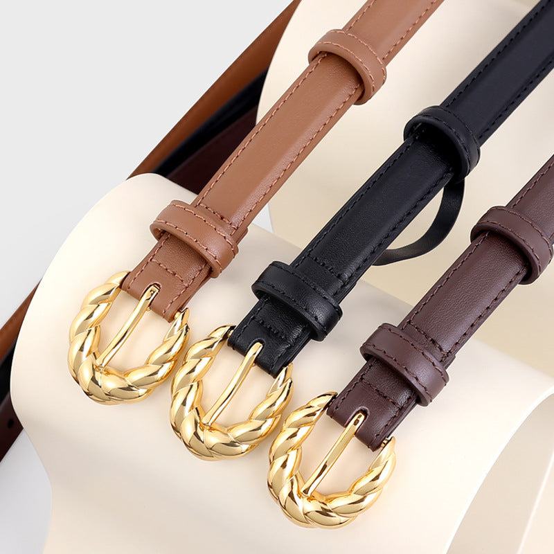 1904 2.5cm wide leather belt